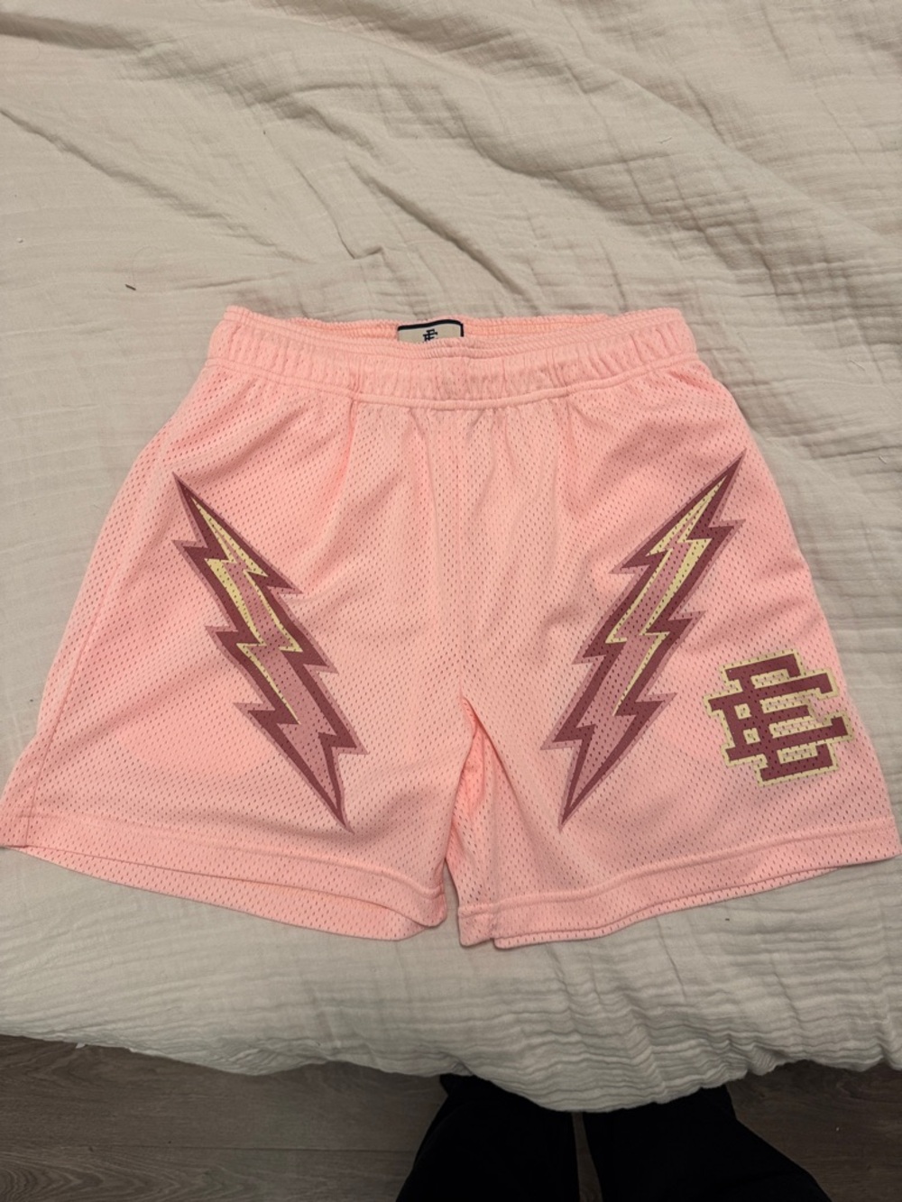 Eric Emanuel shorts bolt Rose Quartz